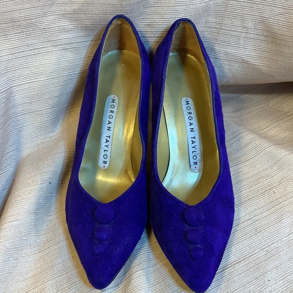 Morgan Taylor Old Hollywood leather vintage pumps